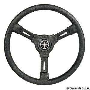 Steering wheels fitted with anatomically designed hand grip